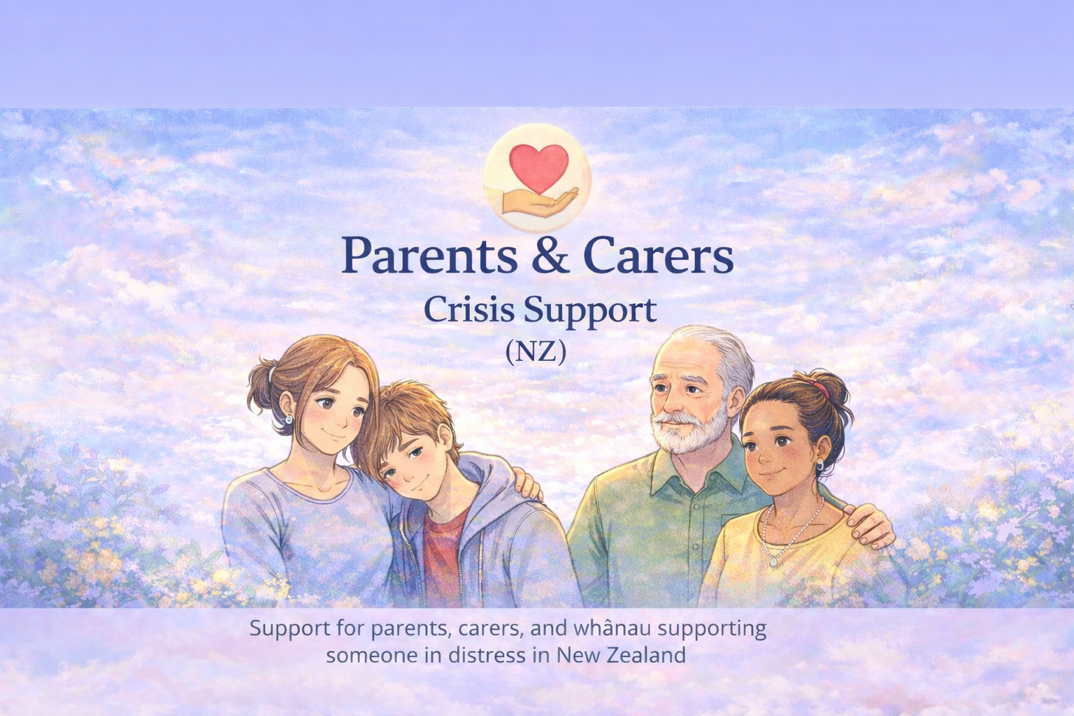 Parents and Carers Crisis Support New Zealand banner