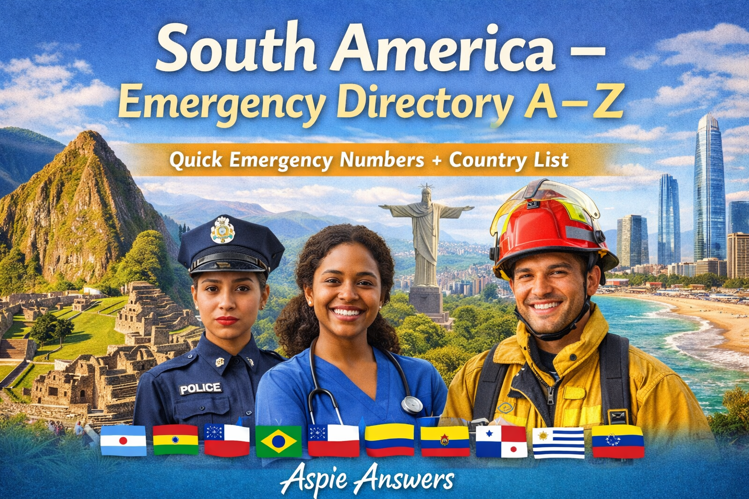 South America – Emergency Directory A–Z banner