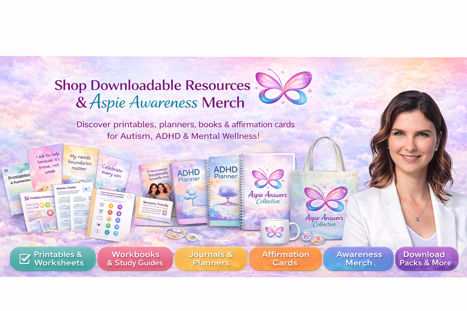 Aspie Answers Store banner