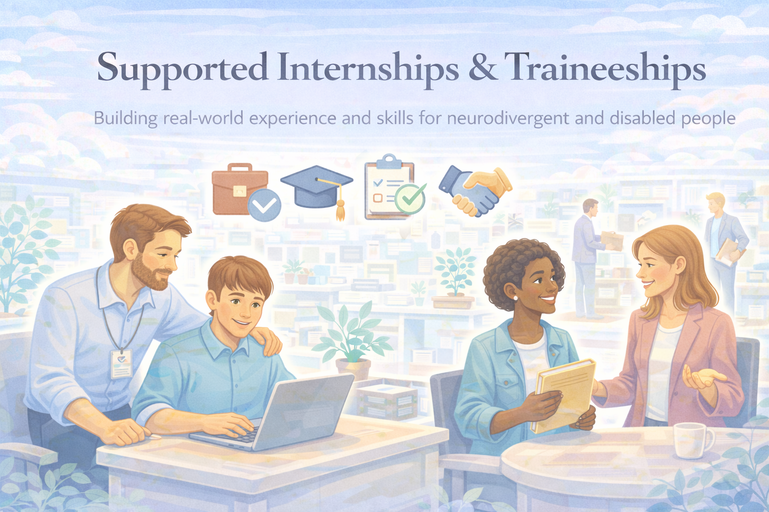 Supported internships and traineeships for neurodivergent and disabled people