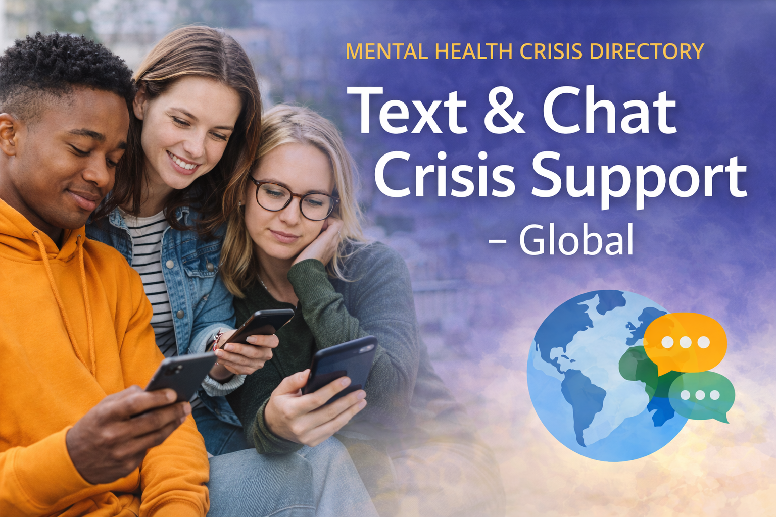 Text & Chat Crisis Support – Global banner
