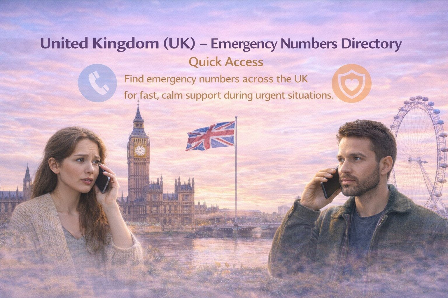United Kingdom (UK) – Emergency Numbers Directory (A–Z) banner