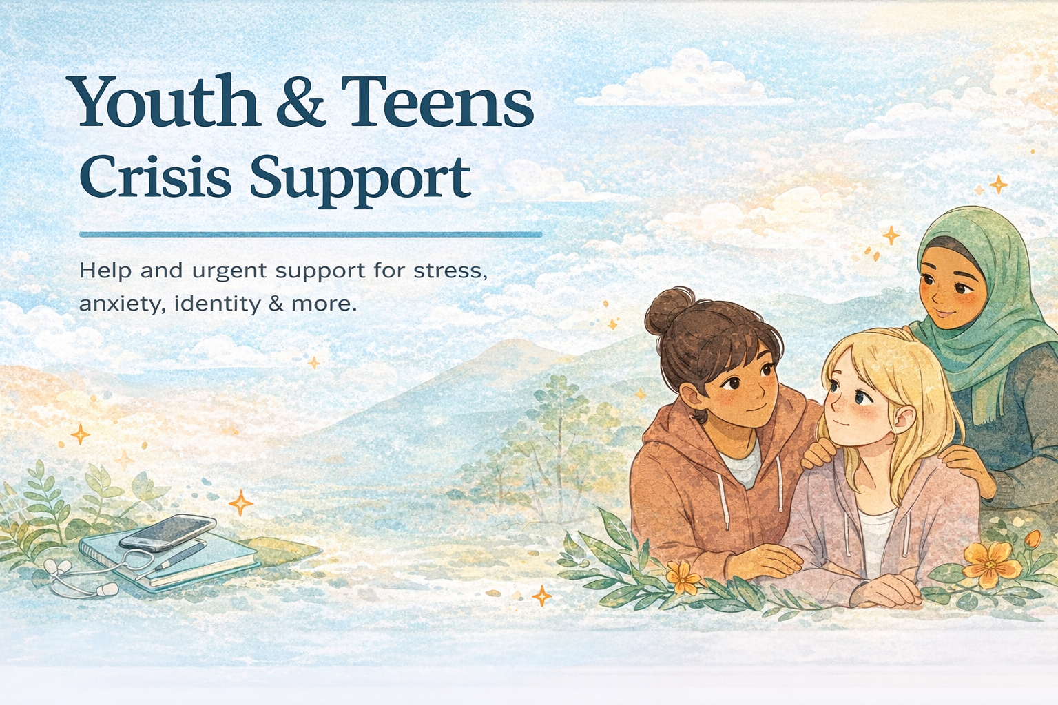Youth and Teens Crisis Support banner