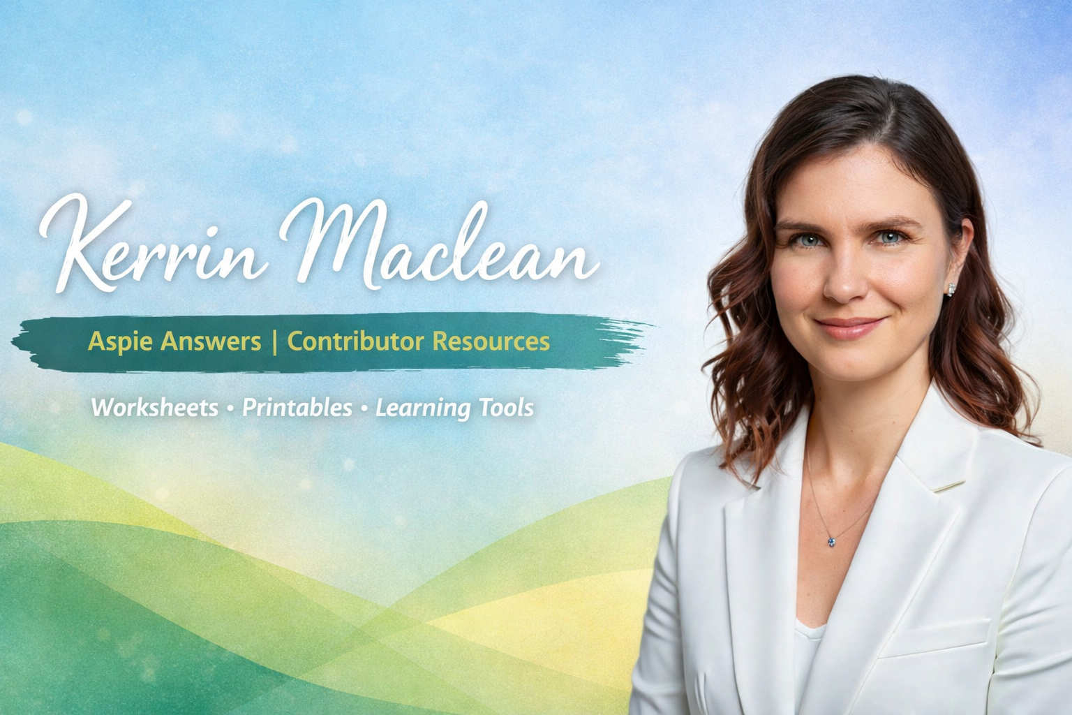 Kerrin Maclean contributor banner – Aspie Answers