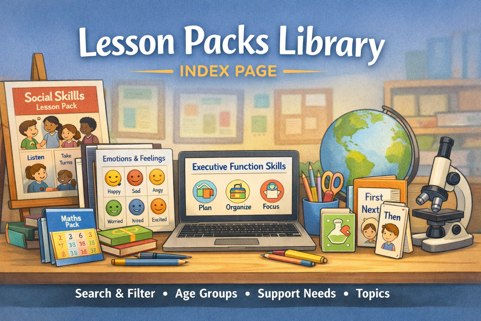 Lesson Packs Library Index banner