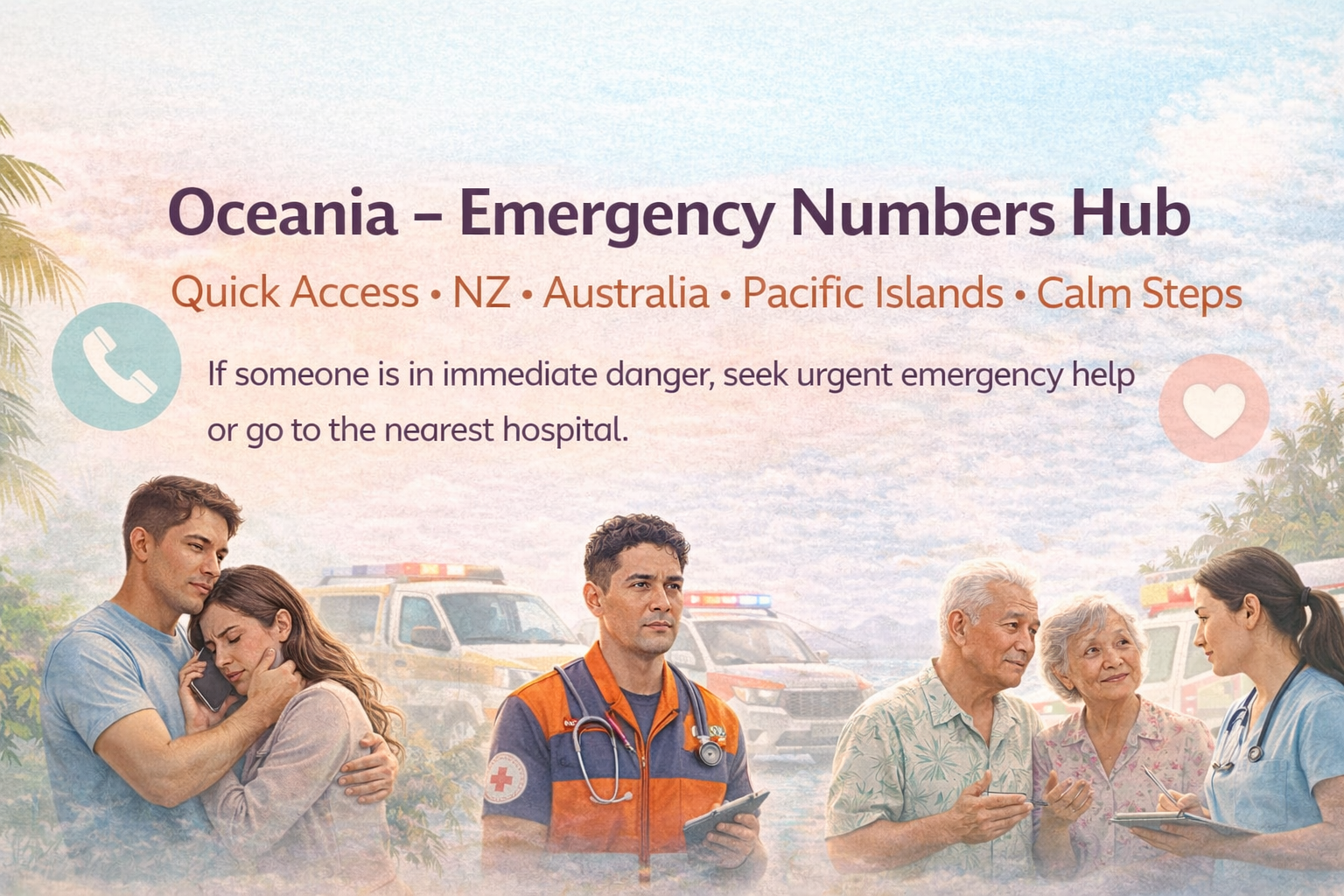 Oceania Emergency Numbers Hub (Quick Access) - Aspie Answers