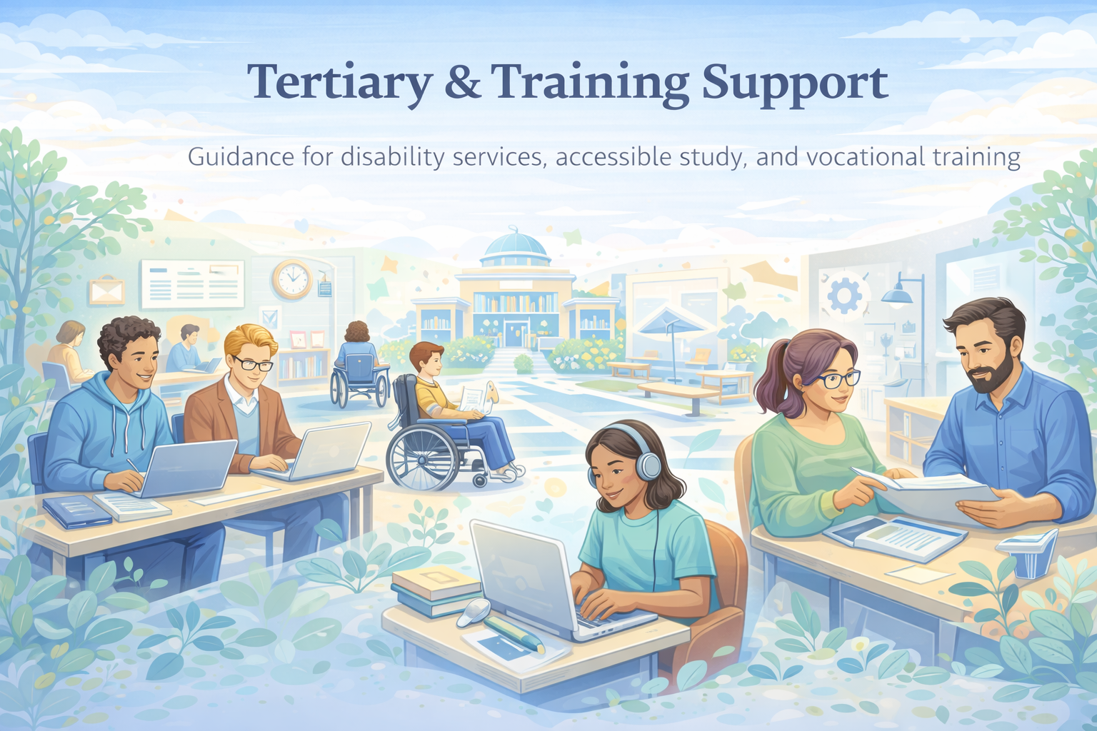 Tertiary & Training Support — supporting inclusive higher education and vocational learning.