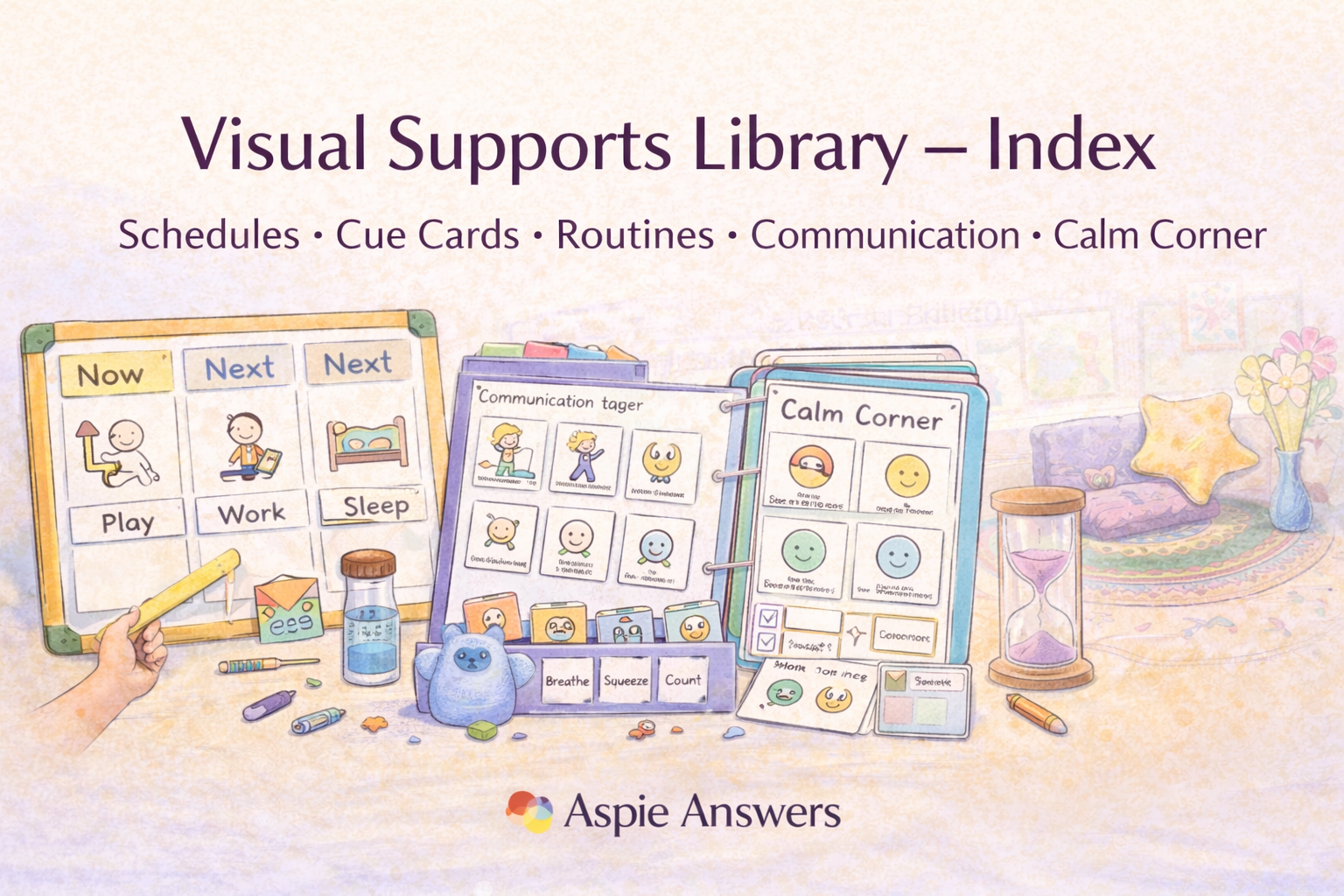 Visual Supports Library – Index banner