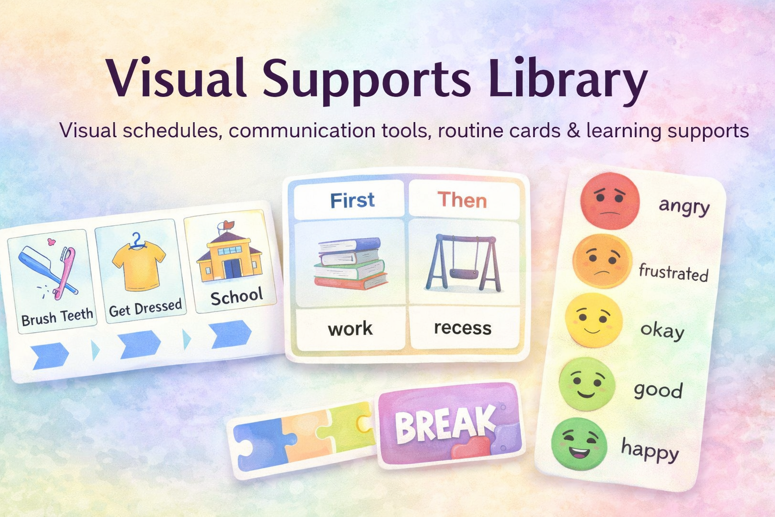 Visual Supports Library banner