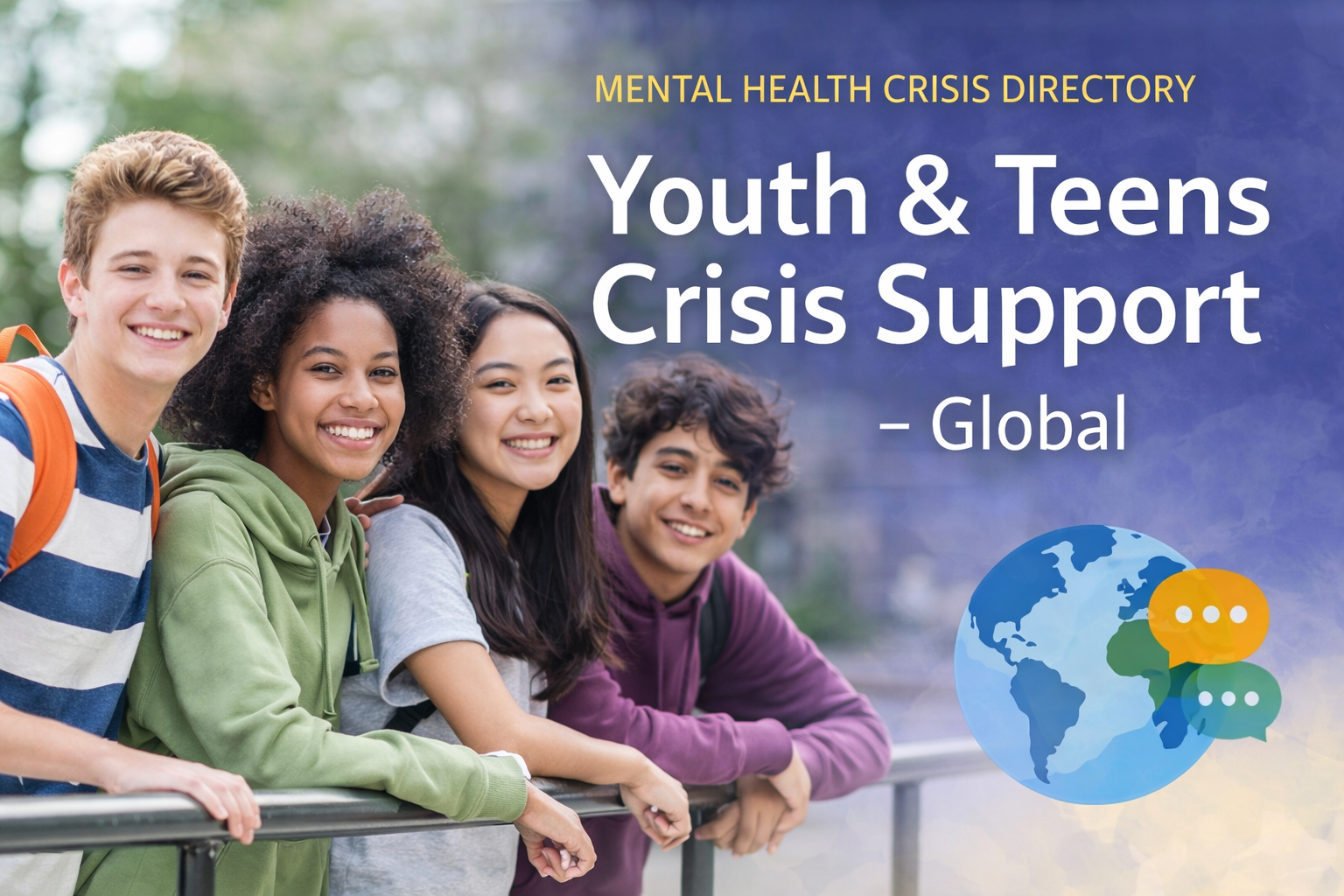 Youth & Teens Crisis Support – Global banner