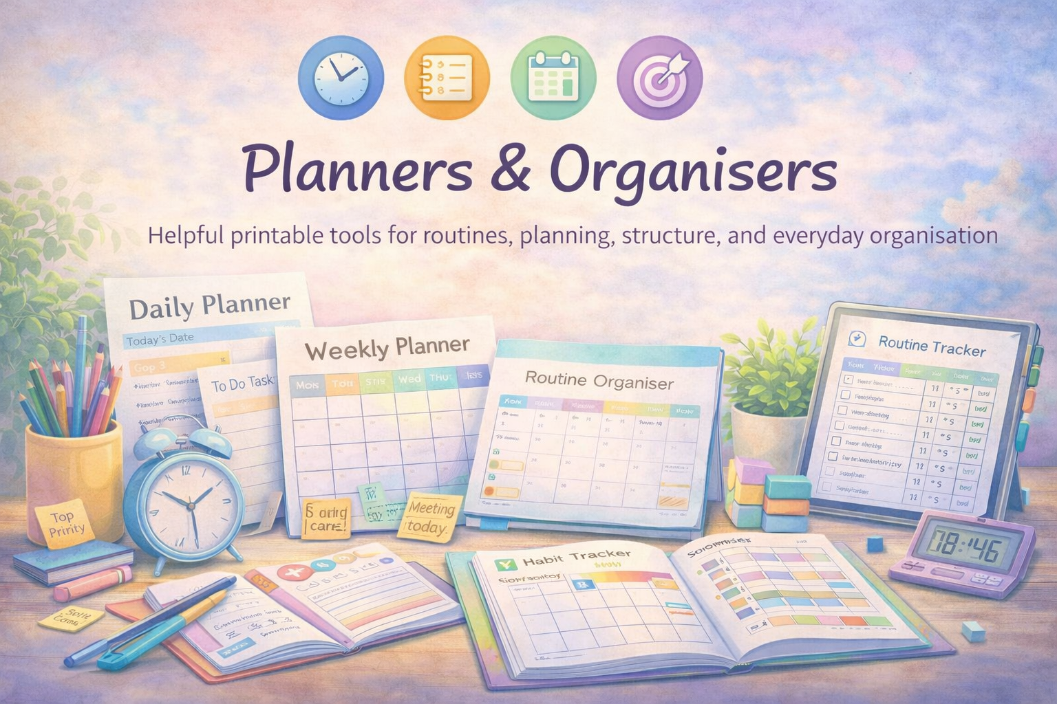Planners and Organisers banner