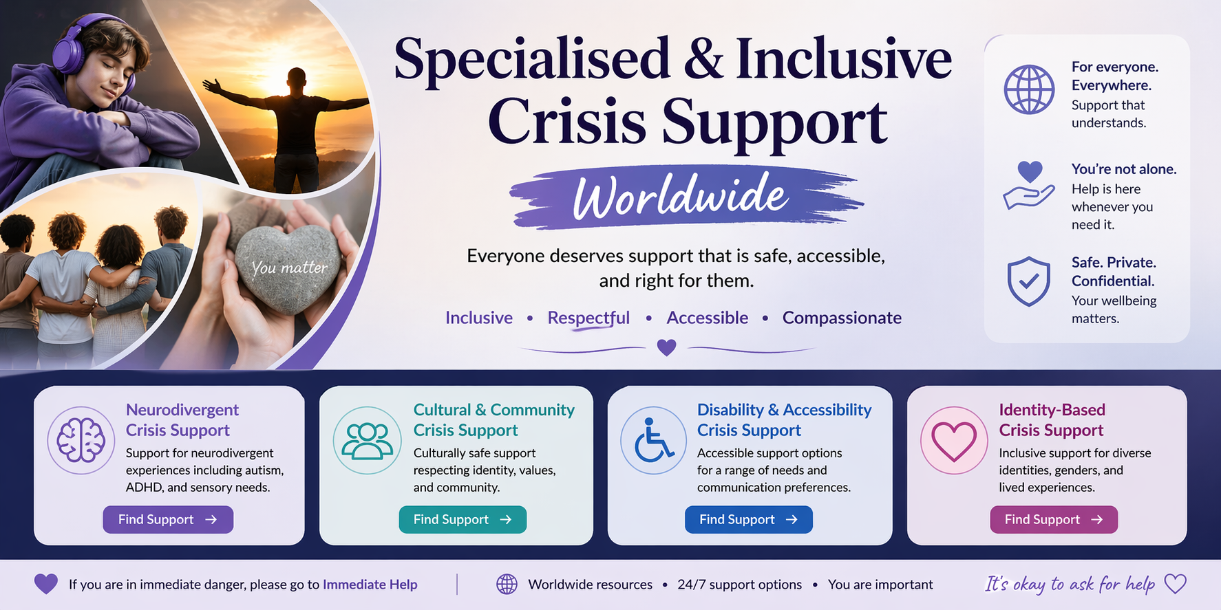 Specialised and Inclusive Crisis Support Worldwide banner