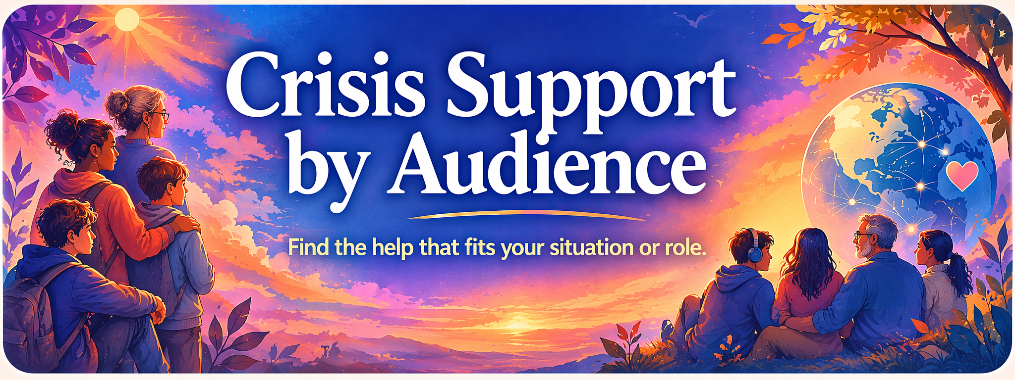 Crisis Support by Audience banner