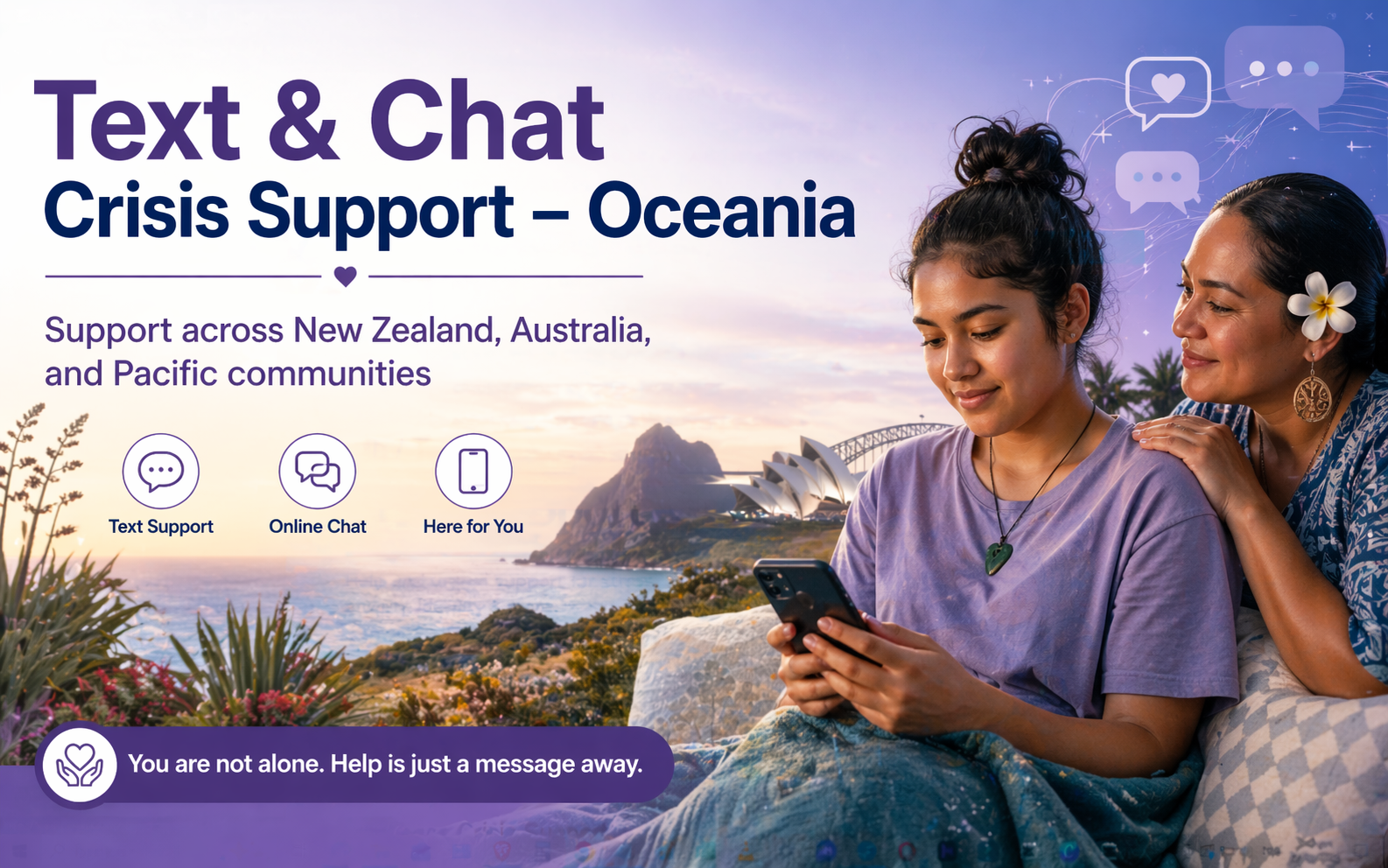 Text and Chat Crisis Support Oceania