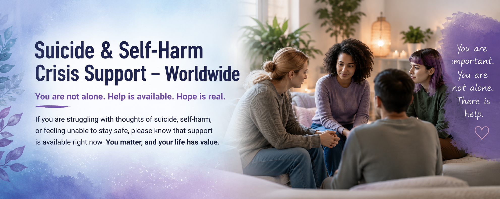 Suicide and Self-Harm Crisis Support Worldwide