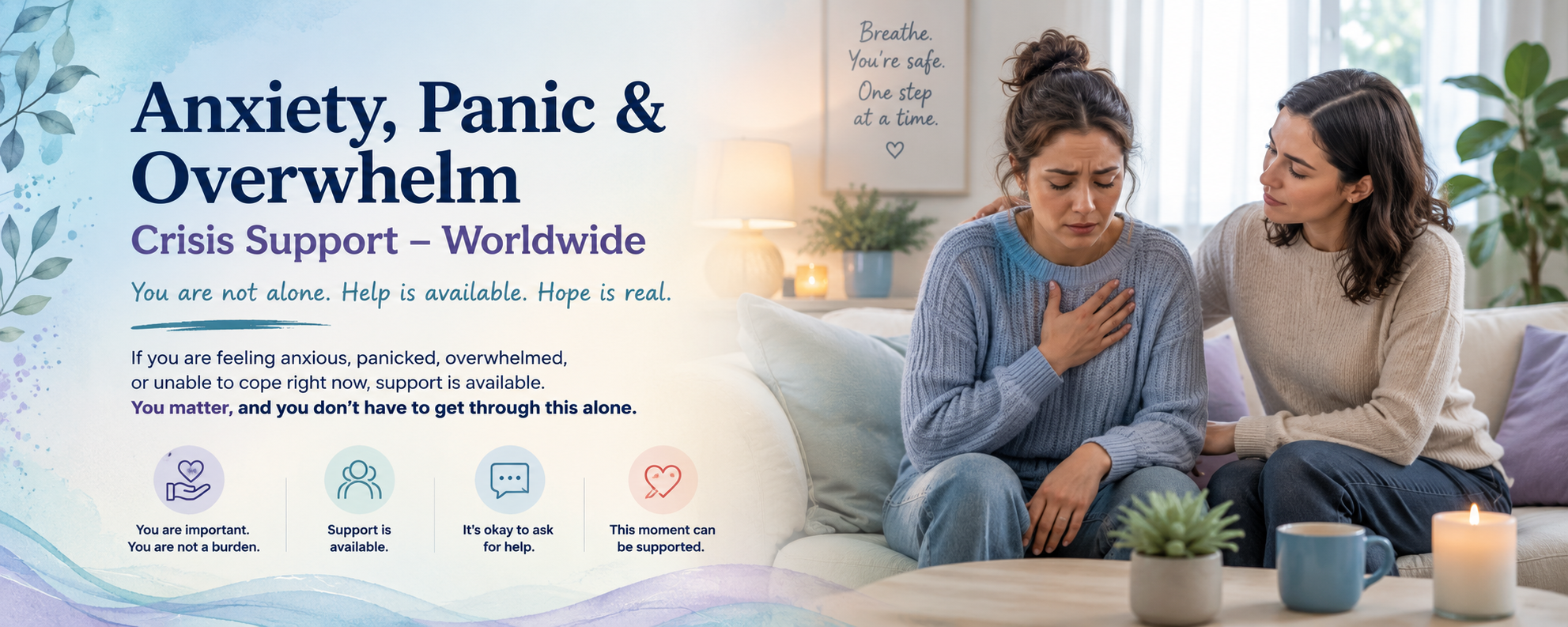 Anxiety, Panic and Overwhelm Crisis Support Worldwide