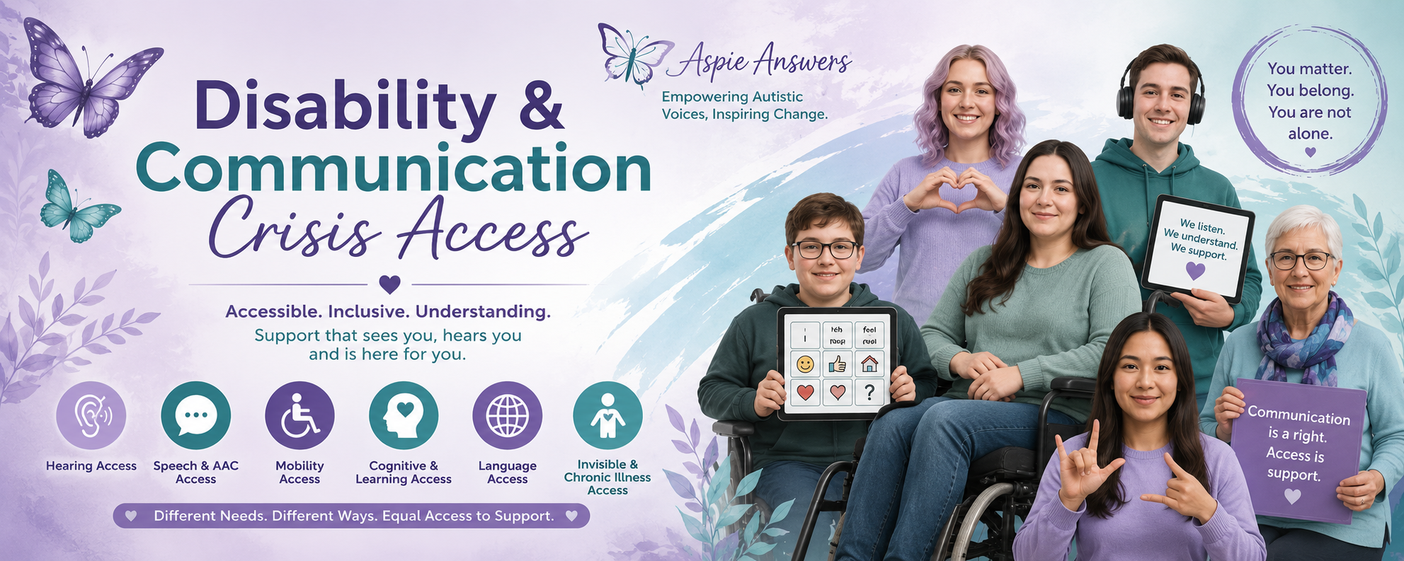 Disability and Communication Crisis Access banner