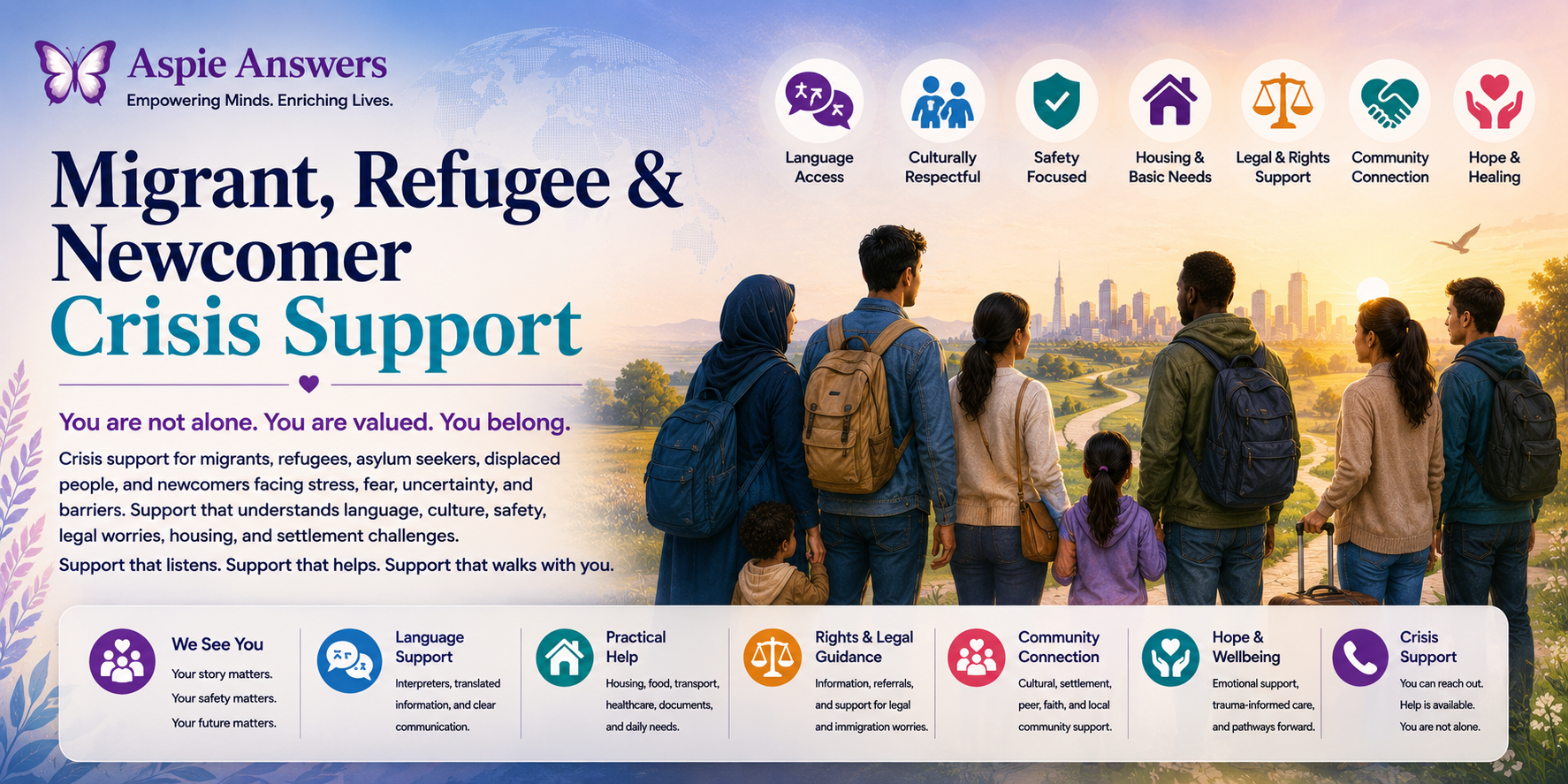Migrant, Refugee and Newcomer Crisis Support banner
