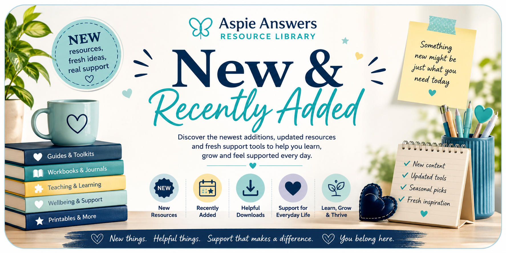 New and Recently Added Resource Library banner
