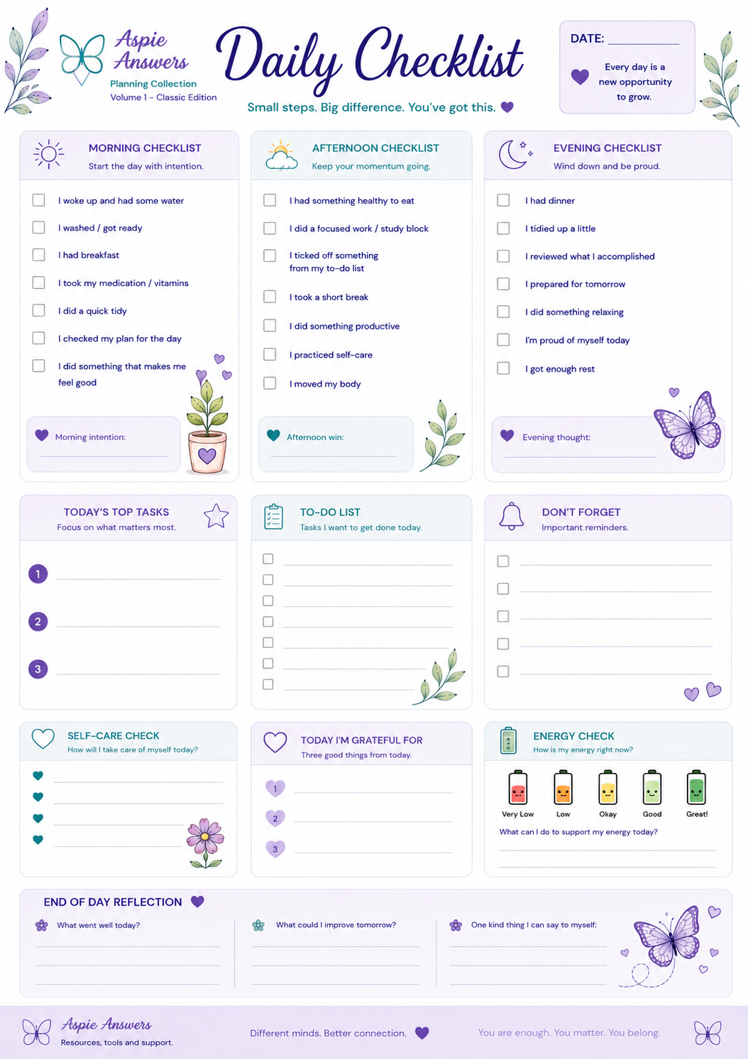 Daily Checklist Classic Edition