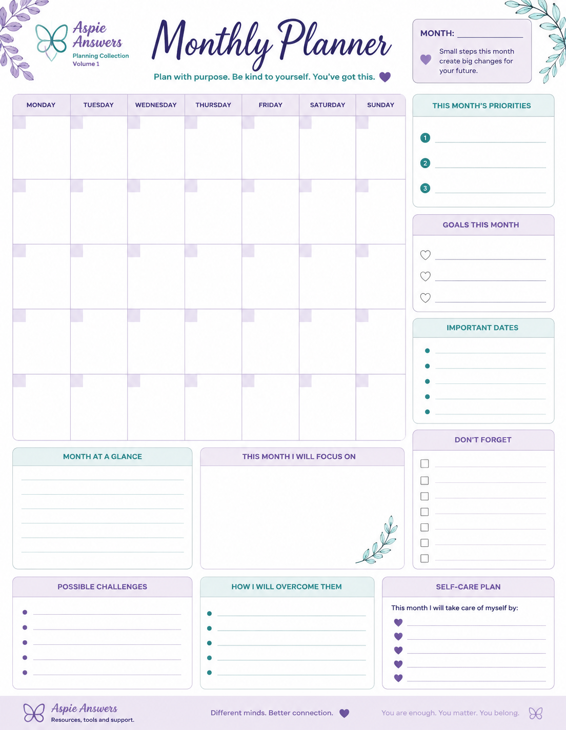 Monthly Planner Classic Edition
