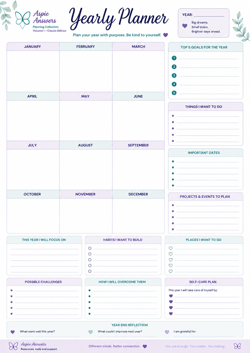 Yearly Planner Classic Edition