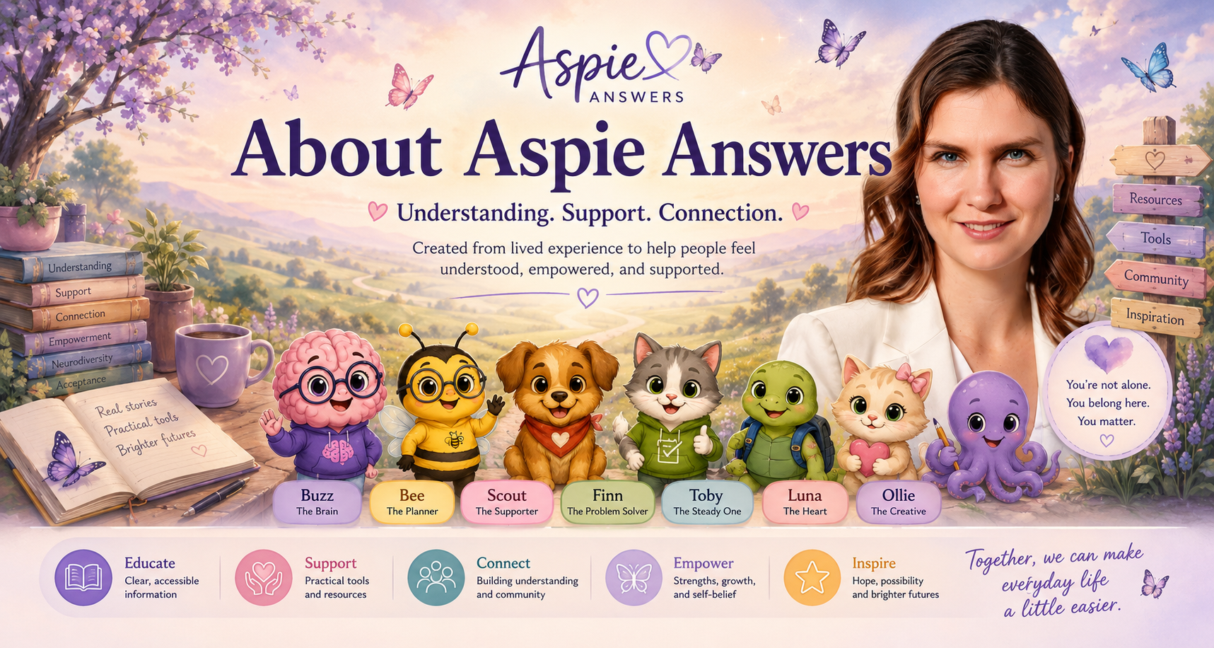 About Aspie Answers - understanding, support and connection, created from lived experience
