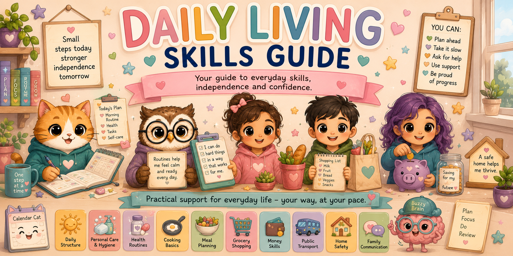 Daily Living Skills Guide – practical support for everyday life, independence and confidence