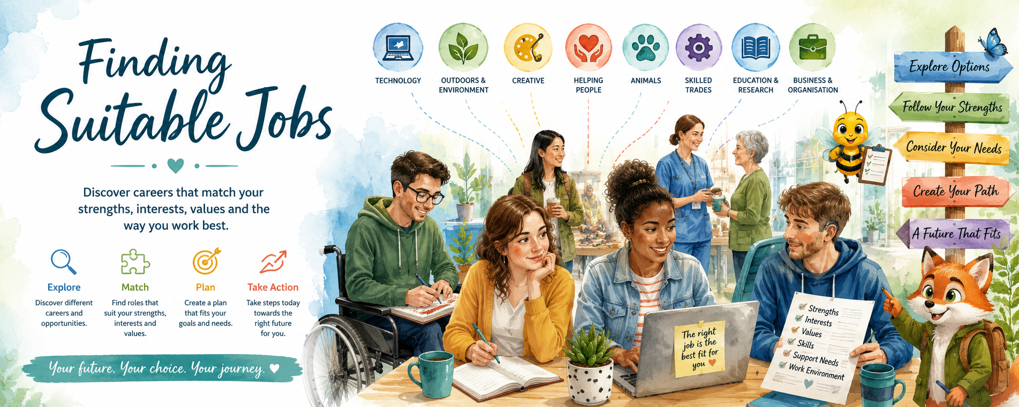 Finding Suitable Jobs — exploring work that fits strengths, needs, values and everyday life