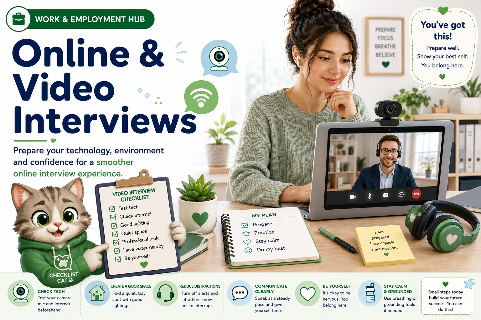 Online and Video Interviews — preparing technology, environment, communication and a backup plan