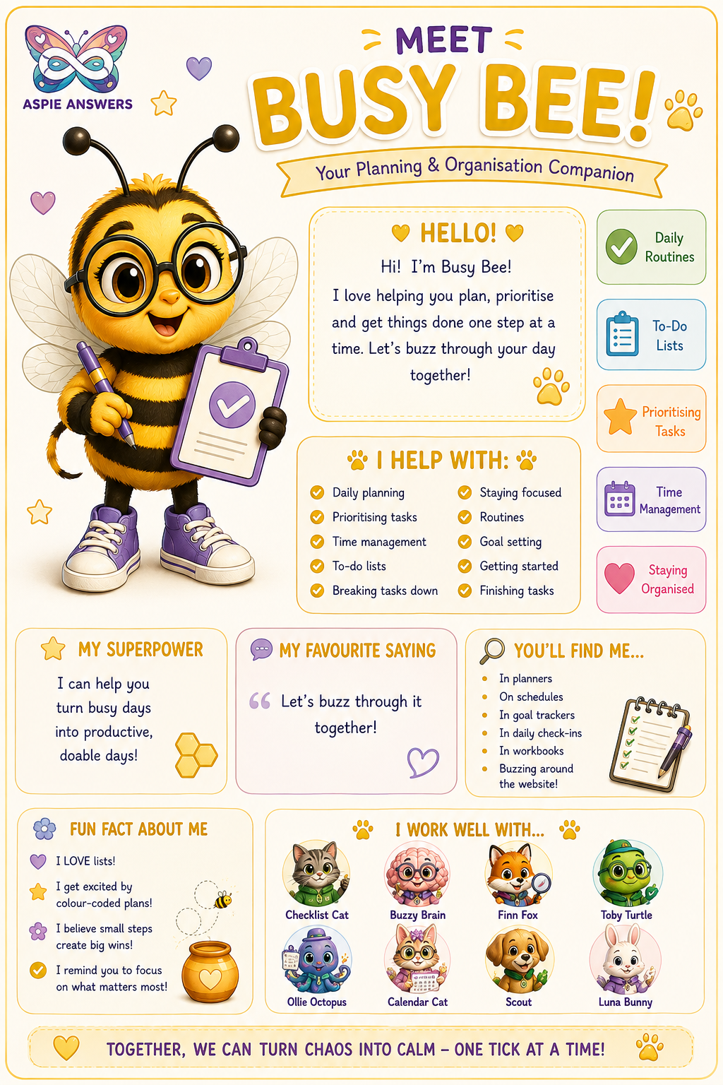 Meet Busy Bee, the planning & productivity companion.