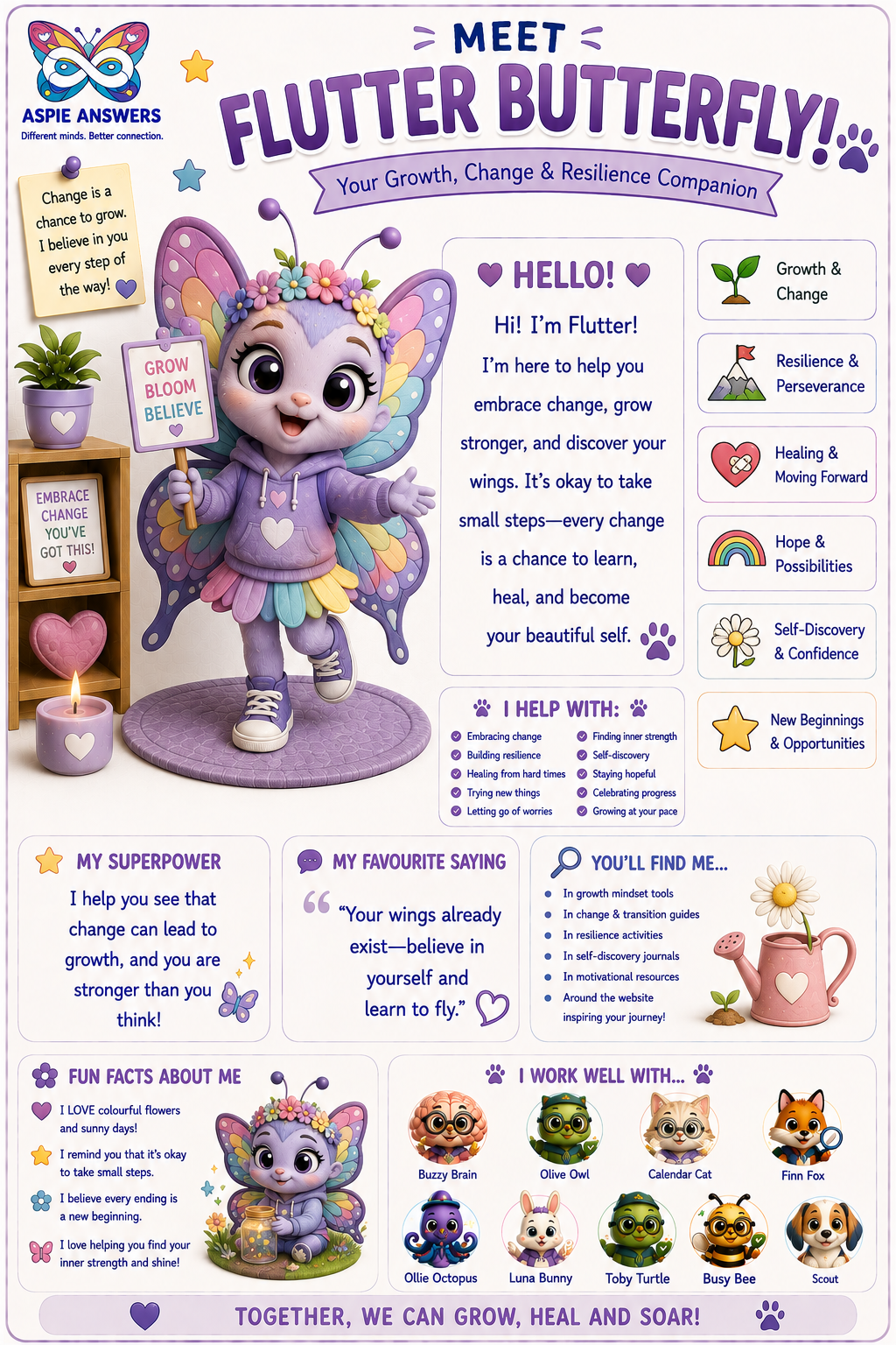 Meet Flutter Butterfly, the growth & new beginnings companion.