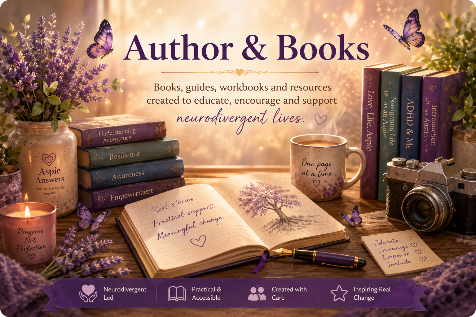 Author and Books banner for Aspie Answers by Kerrin Maclean.