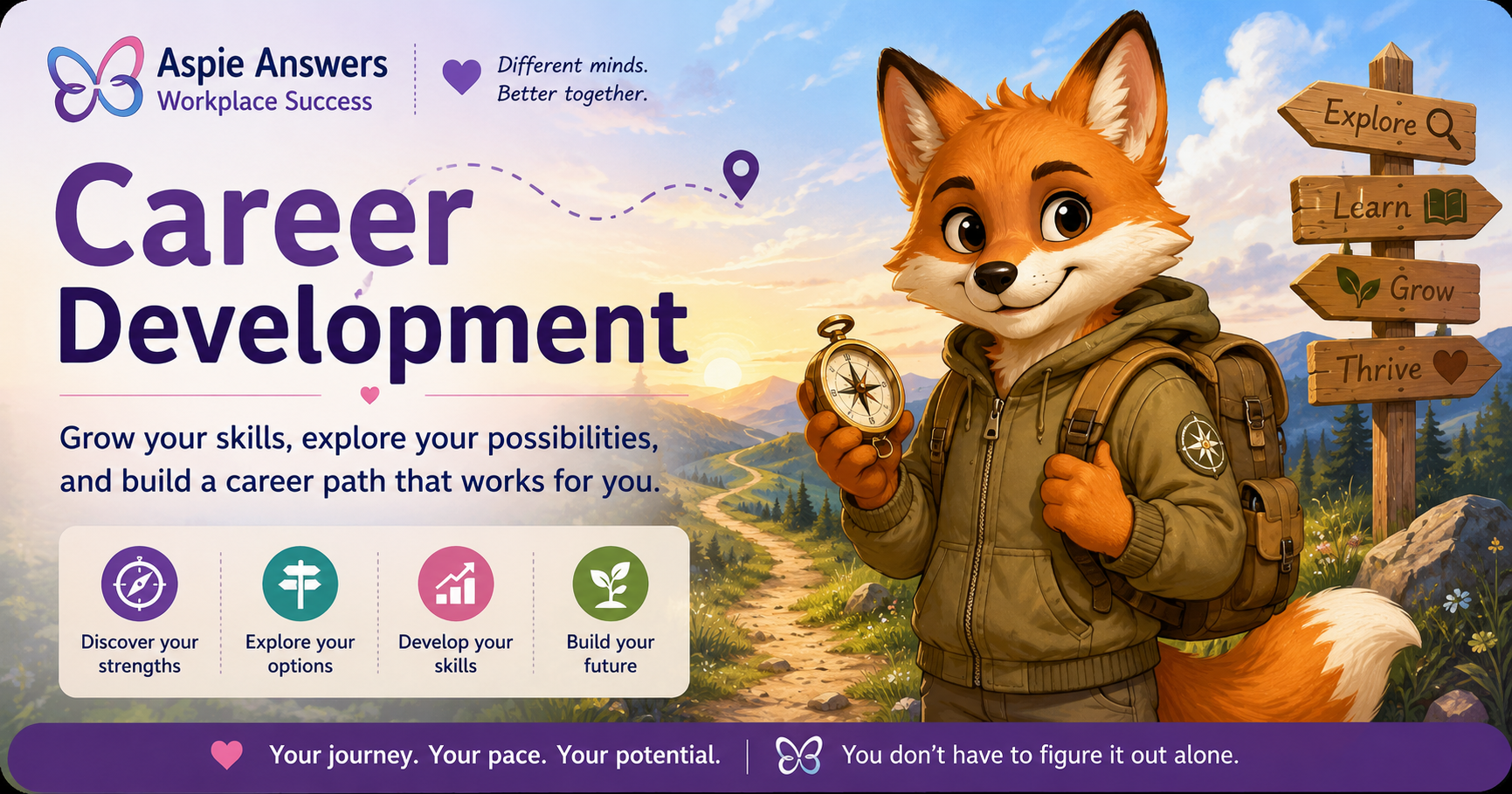 Career Development - Aspie Answers workplace support with Finn Fox