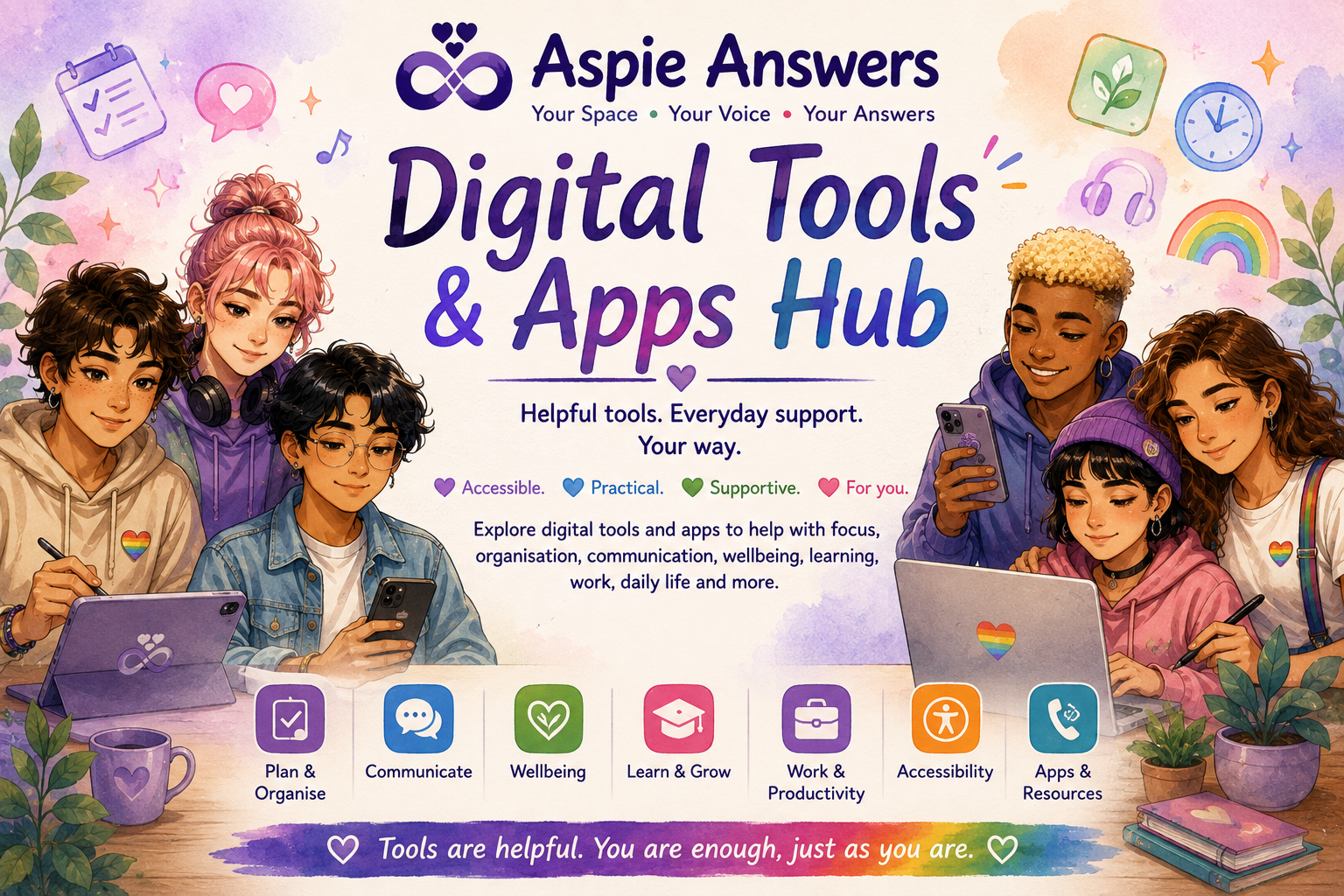 Digital Tools and Apps Hub at Aspie Answers