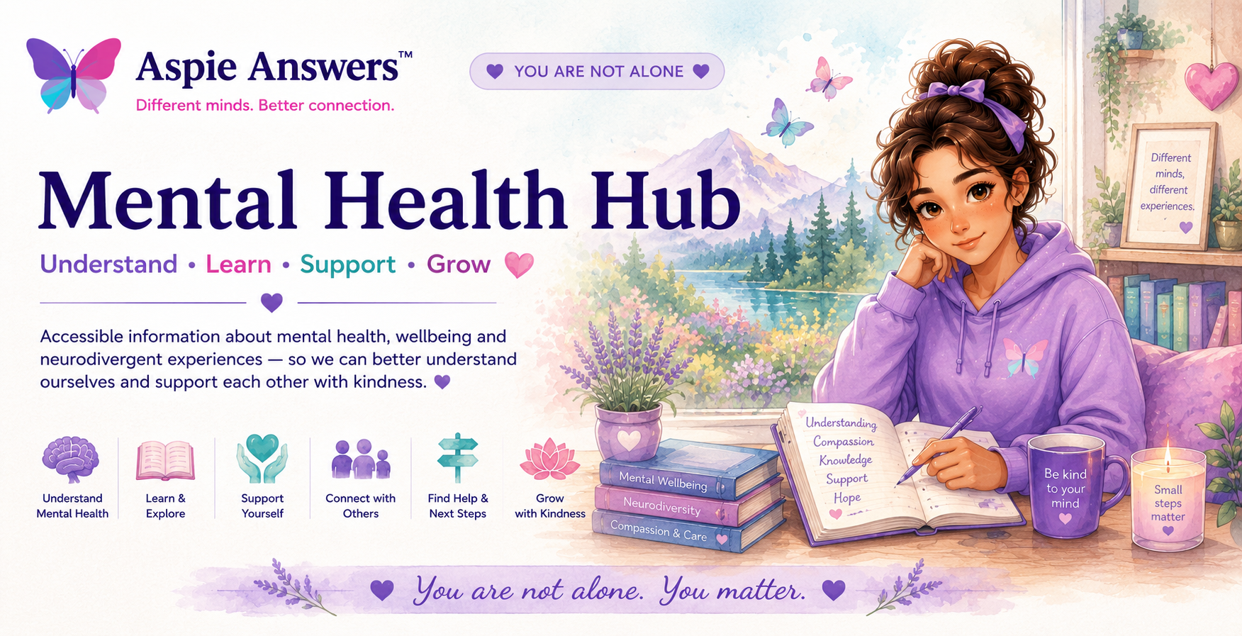 Aspie Answers Mental Health Hub — accessible mental health education, wellbeing information and neurodivergent-friendly guidance.
