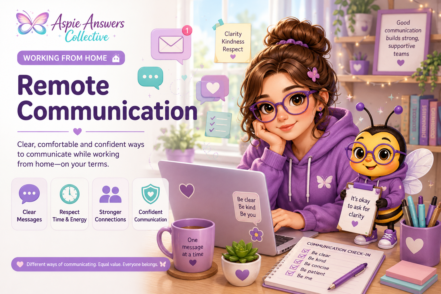 Remote Communication – clear and neurodivergent-friendly ways to communicate while working from home