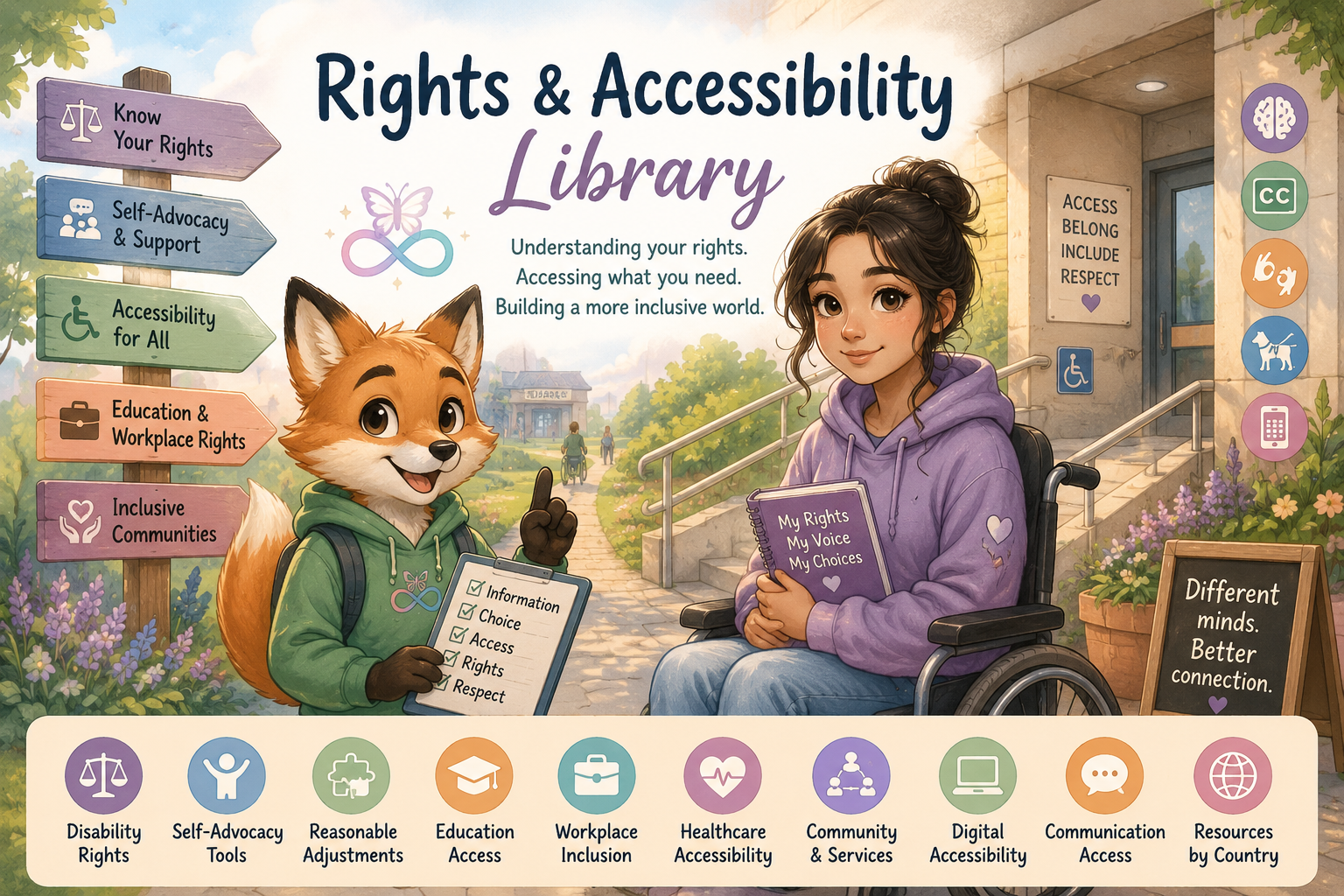 Aspie Answers Rights and Accessibility Library with inclusive accessibility, advocacy, education, employment and community pathways.