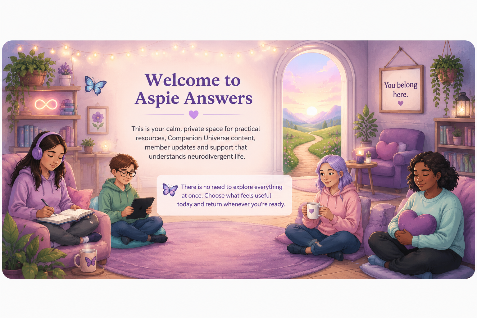 Welcome to Aspie Answers — a calm and inclusive members space