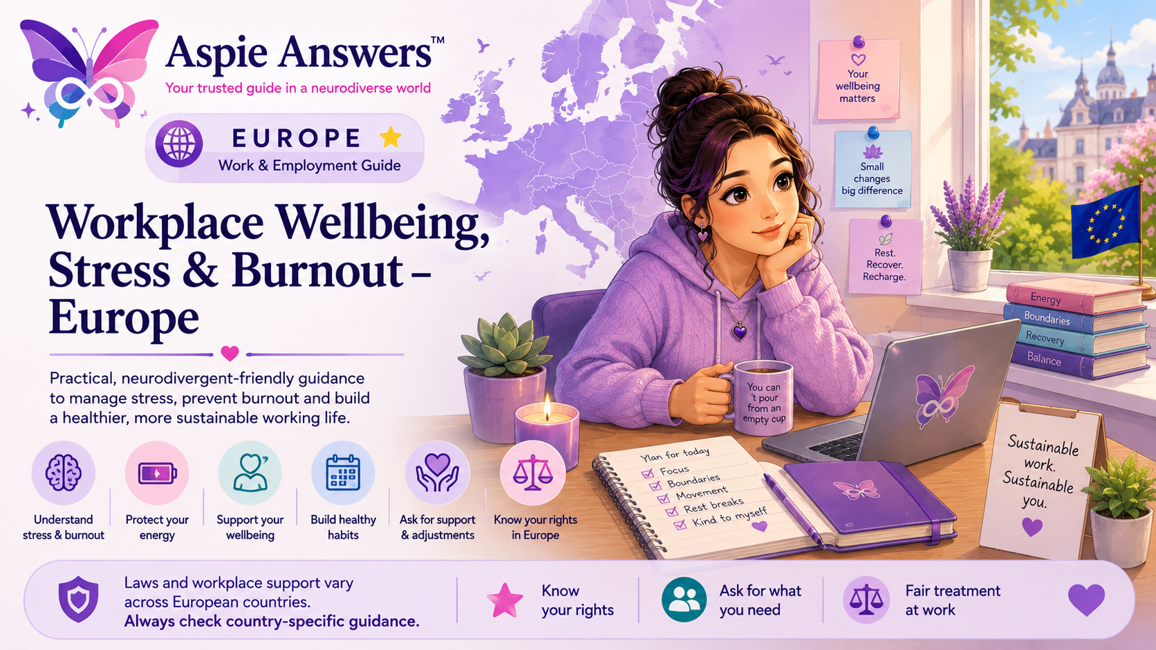 Workplace Wellbeing, Stress and Burnout Europe — Aspie Answers workplace guidance