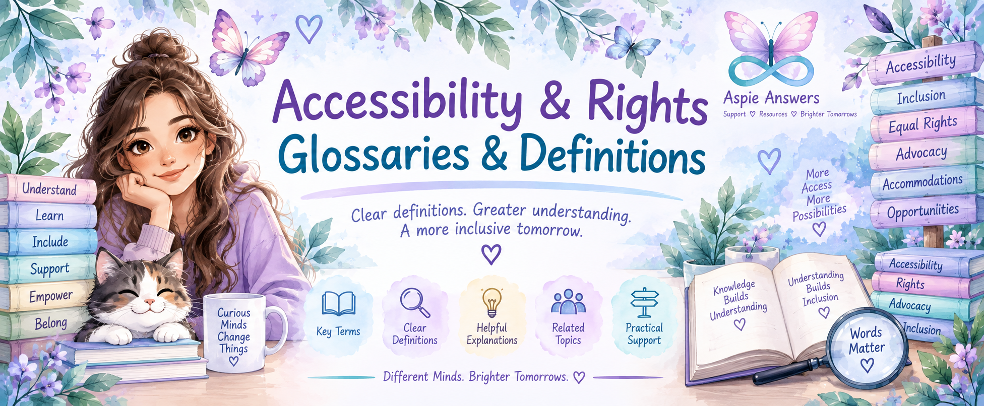 Accessibility and Rights Glossaries and Definitions from Aspie Answers, with clear terms, definitions and practical pathways.