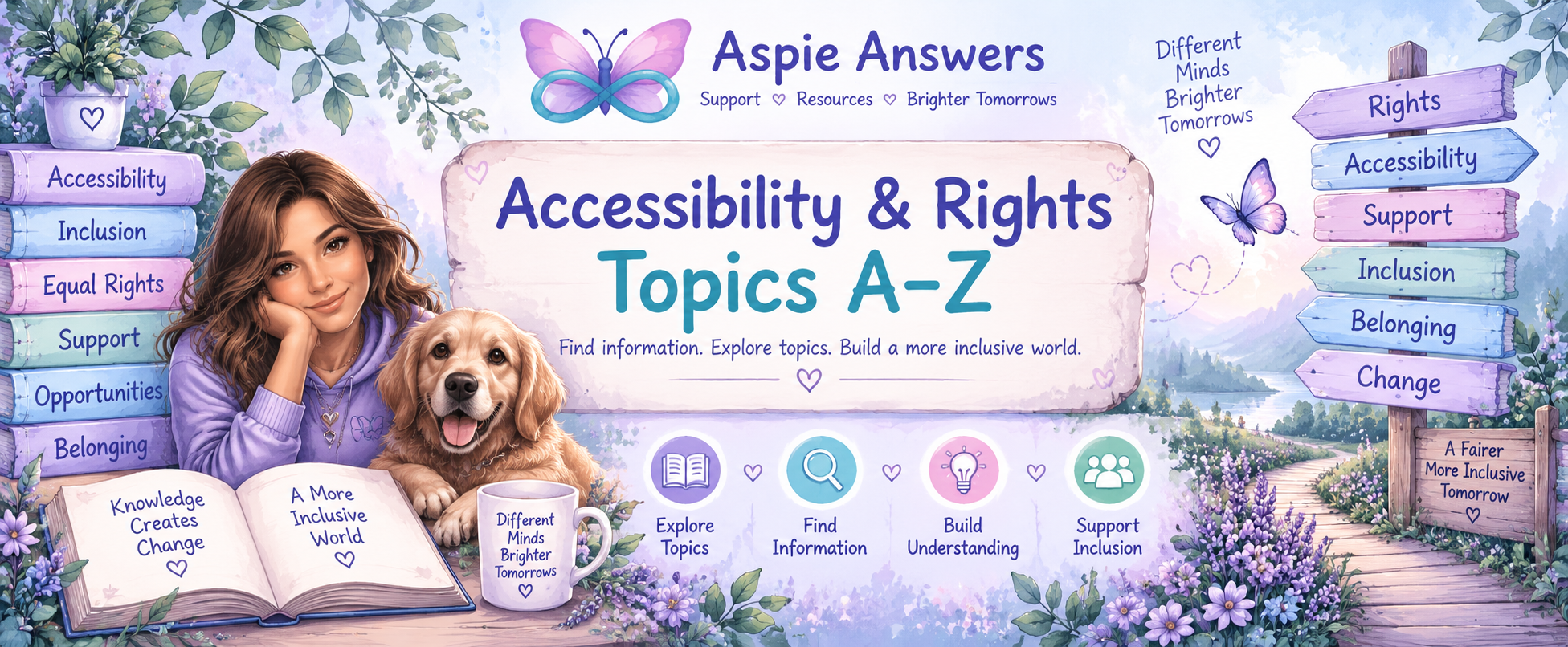 Accessibility and Rights Topics A to Z from Aspie Answers, helping visitors find information, understand rights and discover support pathways.