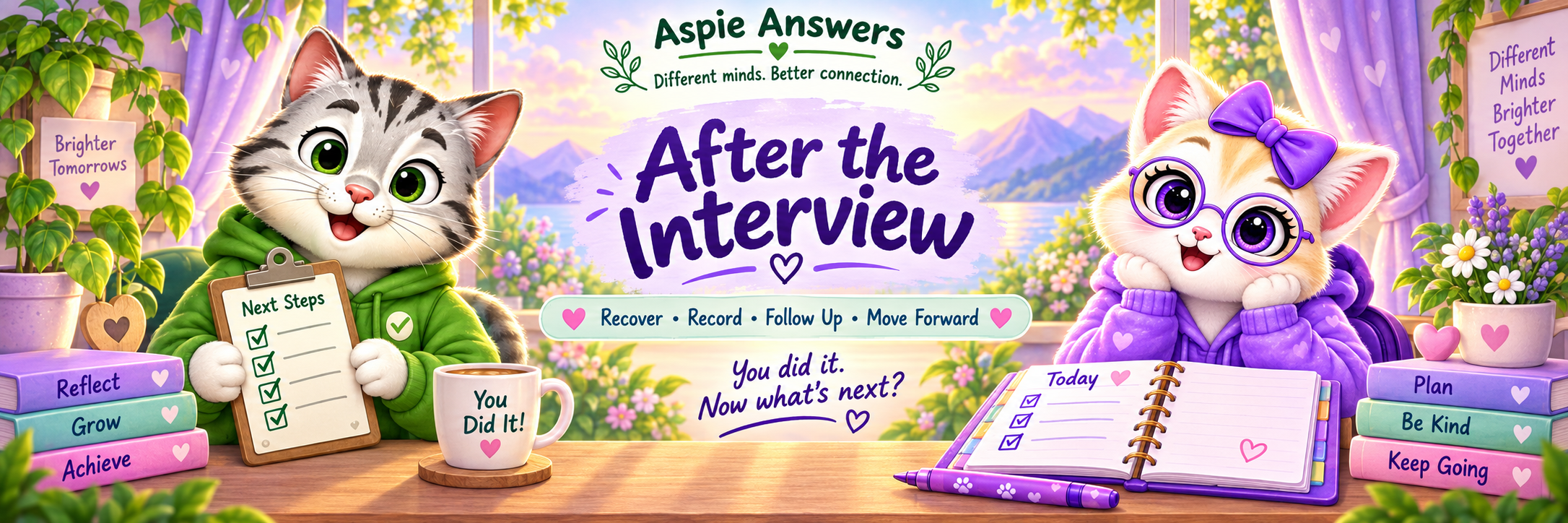After the Interview — recover, record, follow up and move forward with gentle post-interview support