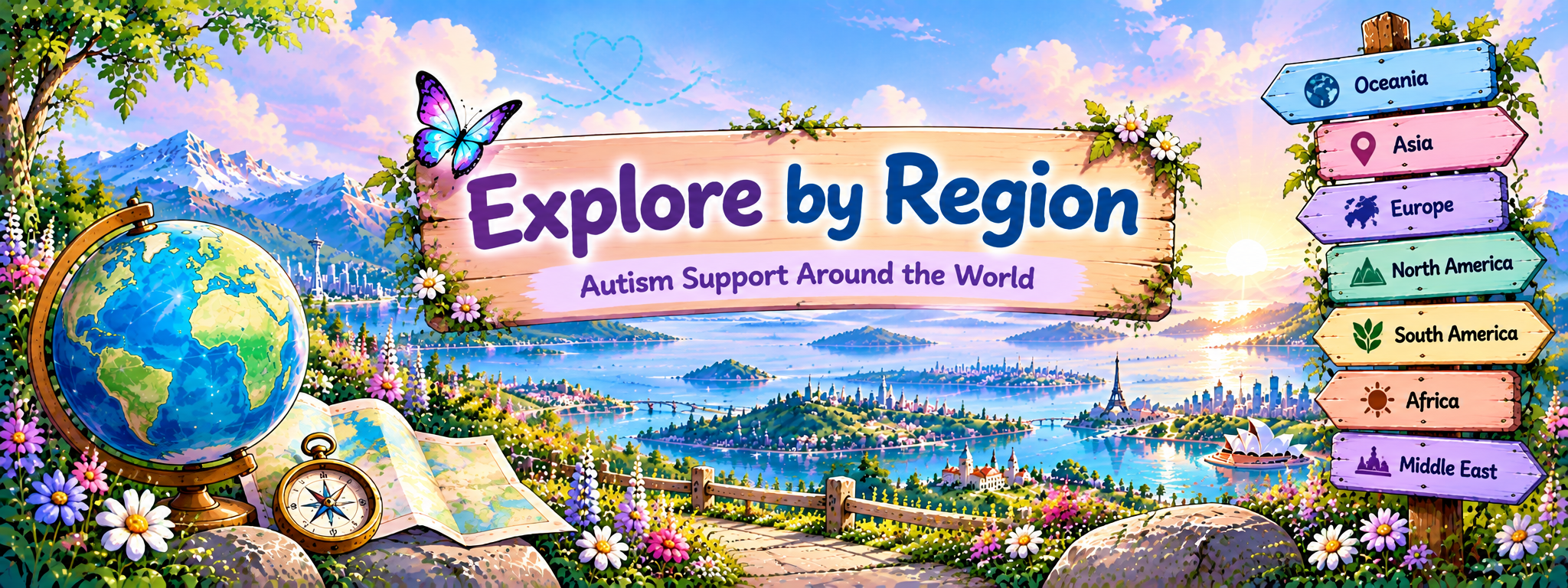 Explore by Region — a visual guide to finding autism support around the world