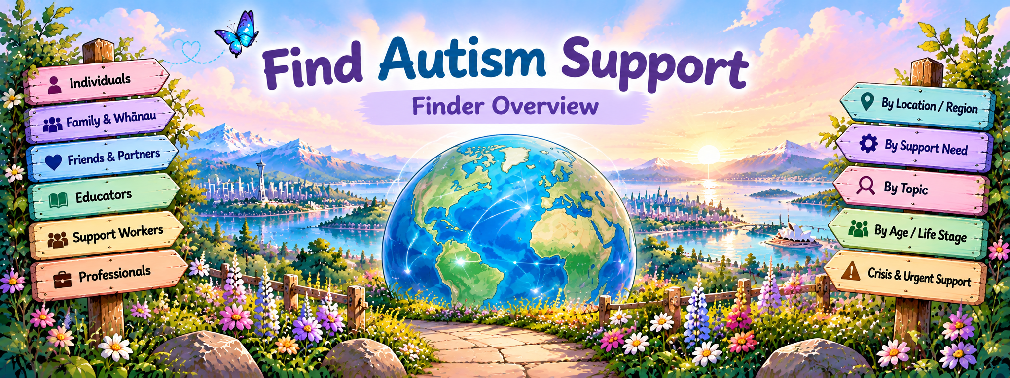 Find Autism Support — a visual overview of ways to begin searching for autism support