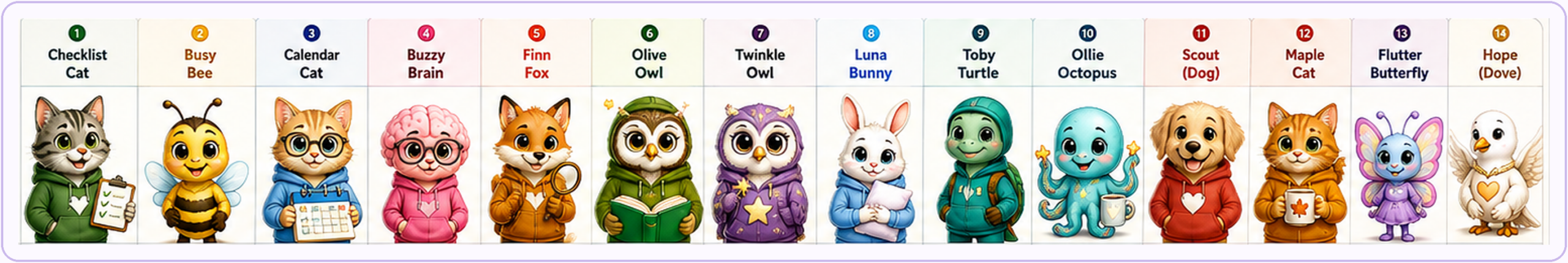 Aspie Answers Companion Universe official V2.0 lineup