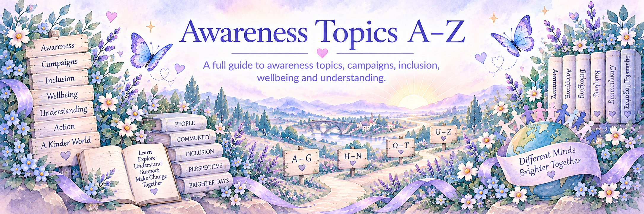 Awareness Topics A–Z — a full guide to awareness topics, campaigns, inclusion, wellbeing and understanding.