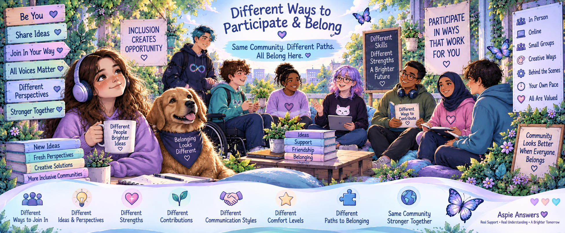 Different ways to participate and belong.