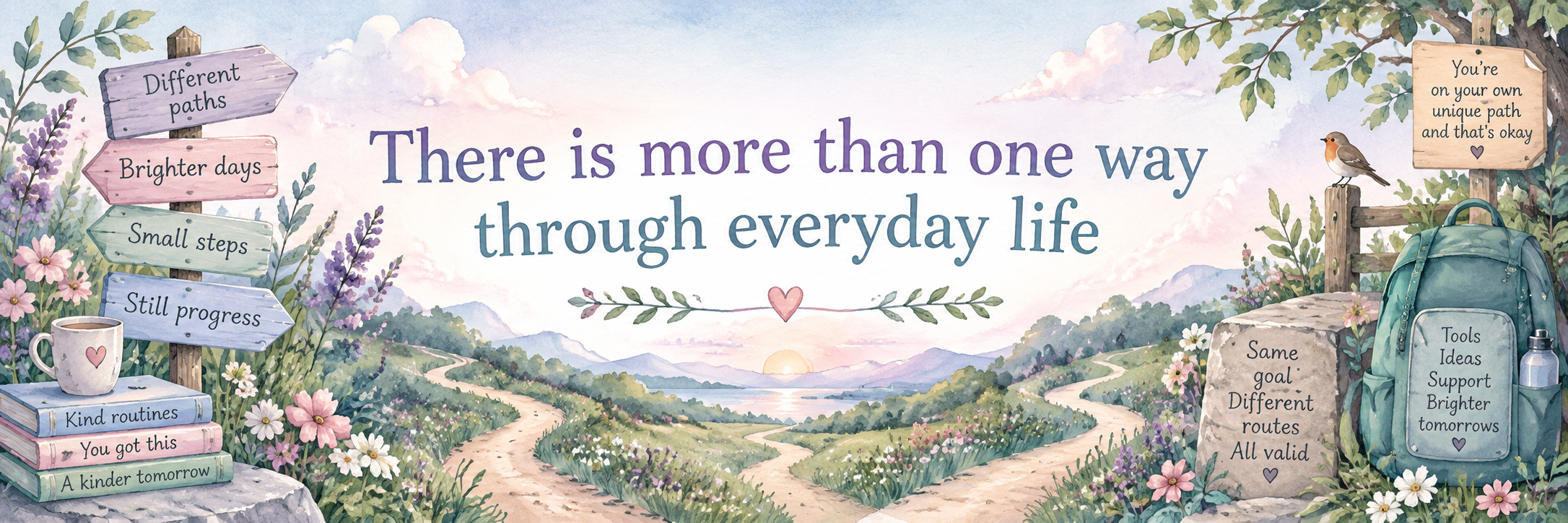 There is more than one way through everyday life - different paths, small steps and progress