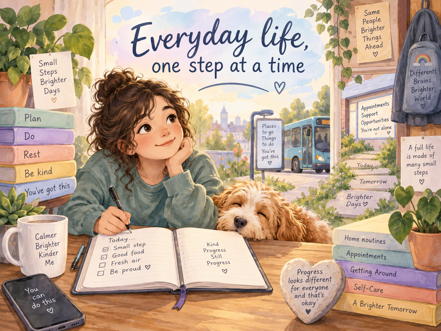 Everyday Living One Step at a Time with Toby Turtle and practical pacing support